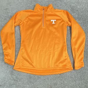Knights Apparel Sweater Womens Medium Orange Tennessee Volunteers 1/4 Zip Fleece